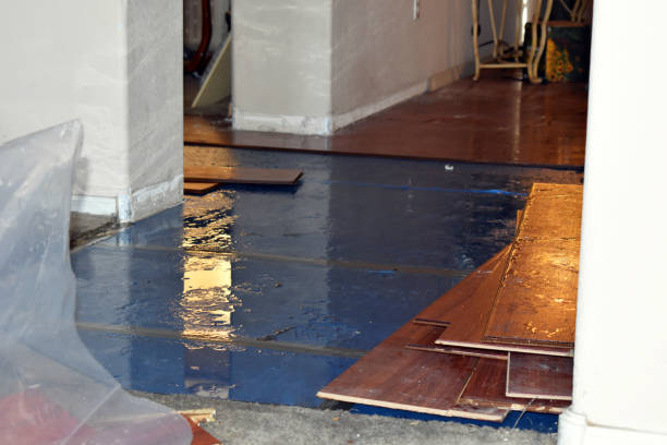 Professional Emergency Water Damage Restoration technician working in Amityville, NY